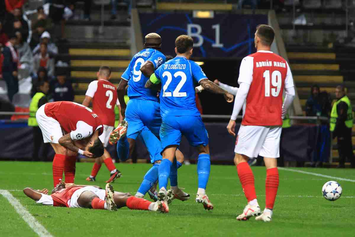 Napoli in lotta con il Braga per il passaggio in Champions