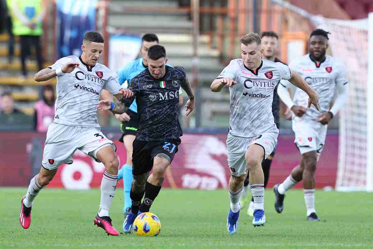 Politano contro la Salernitana 