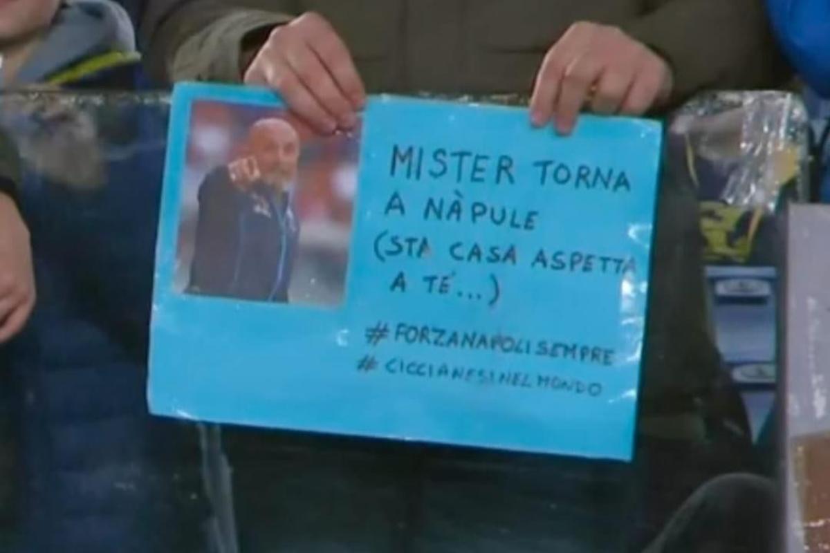 Il cartello per Spalletti
