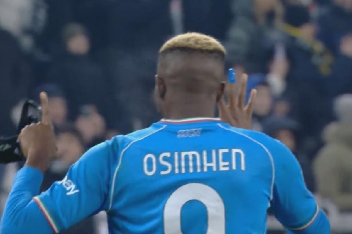 Juventus-Napoli: il gesto di Osimhen verso i tifosi juventini