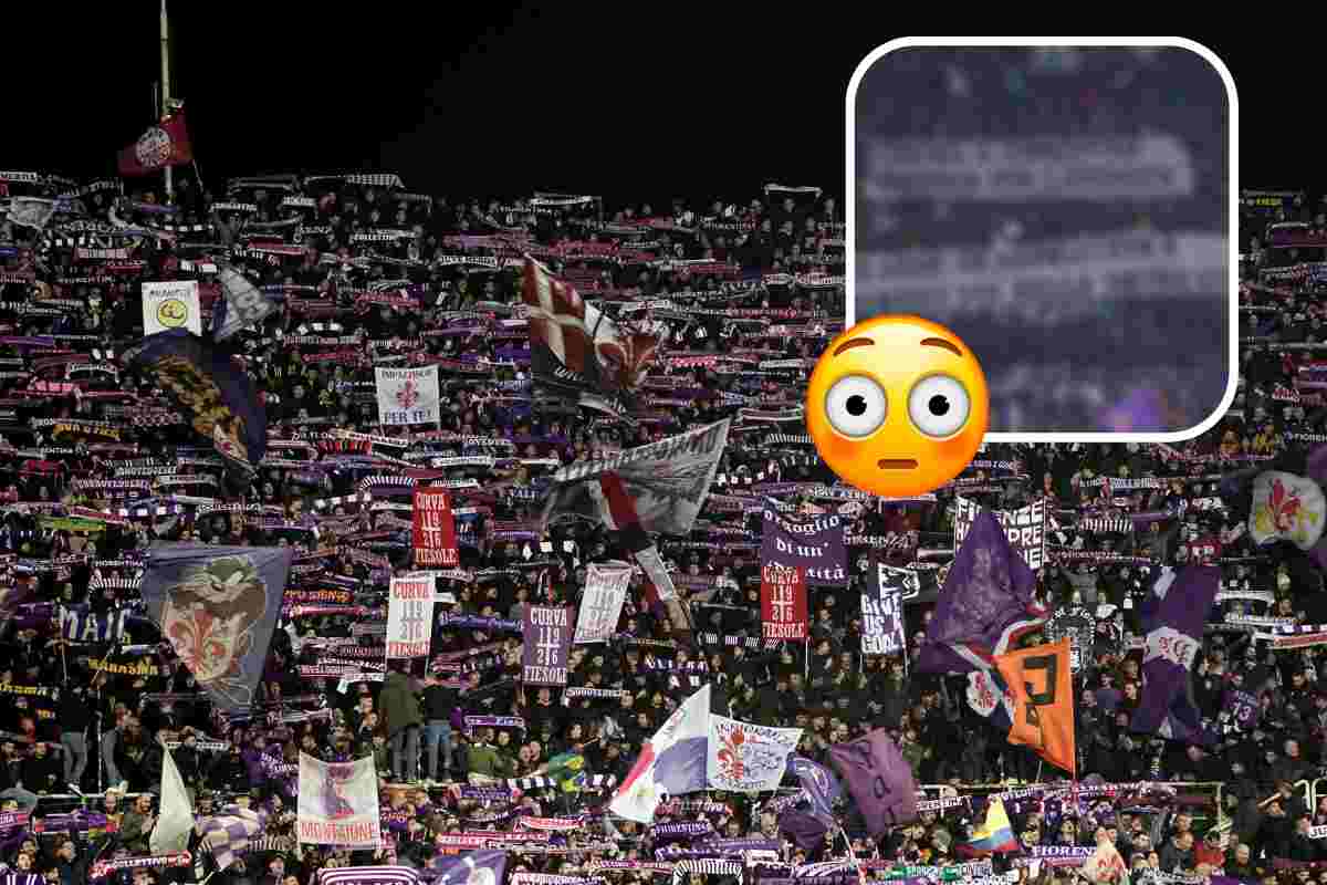 Striscione durissimo dei tifosi della Fiorentina