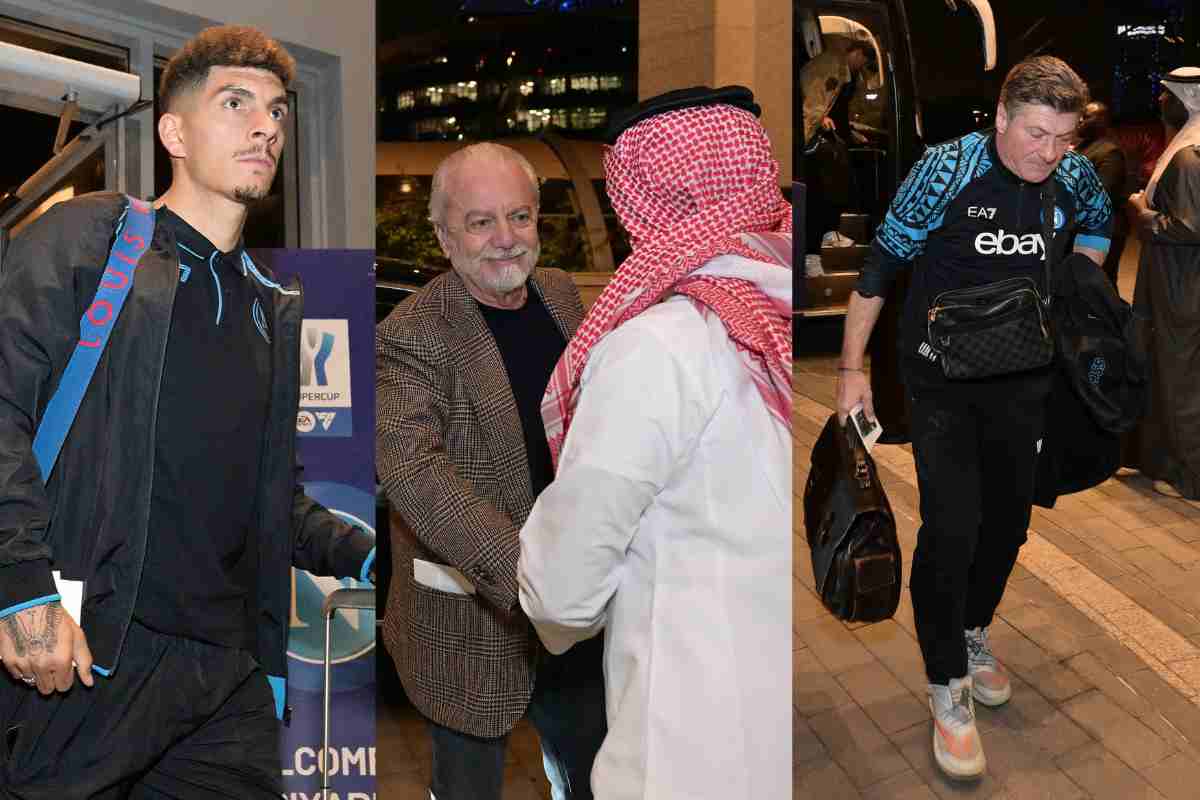 Il Napoli arrivato in Arabia Saudita per la Supercoppa Italiana