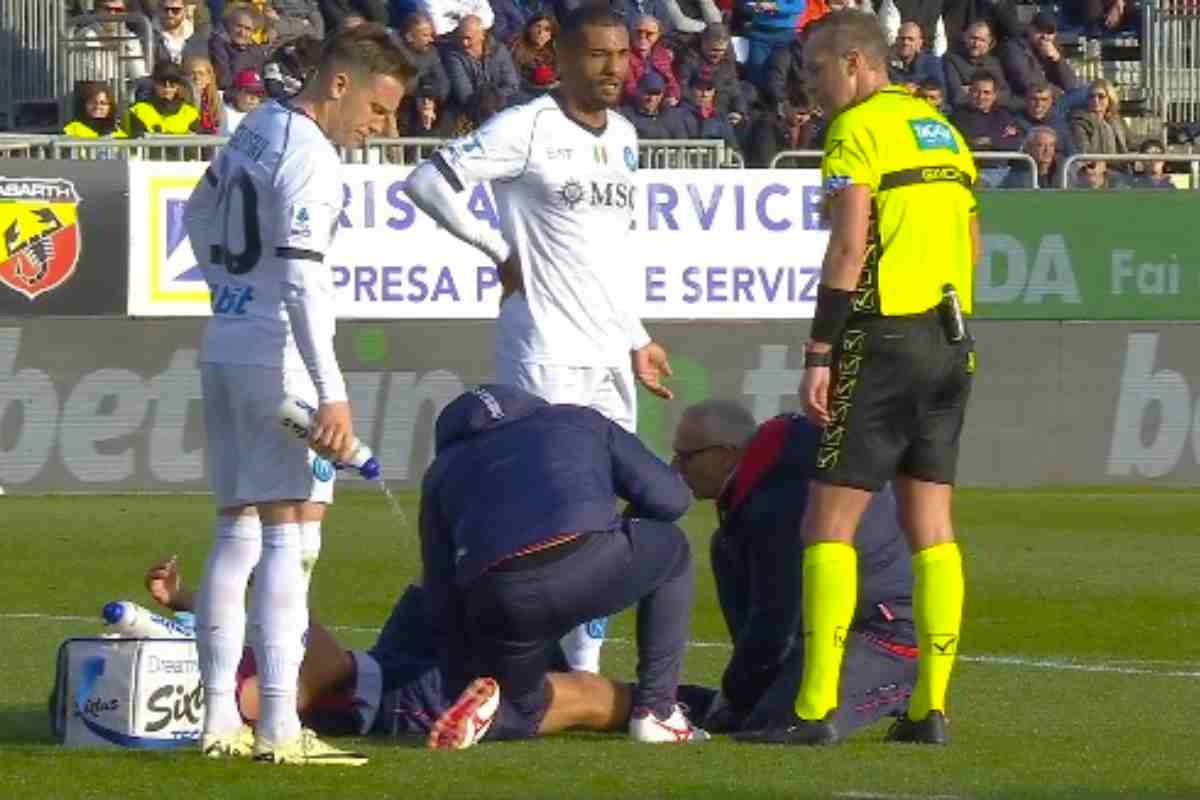 Infortunio serio dopo Cagliari-Napoli