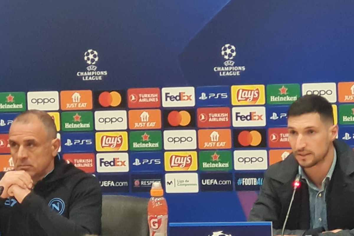 Calzona e Politano in conferenza stampa