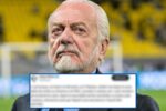 Ziliani avvisa De Laurentiis in vista di Napoli-Juventus: il tweet in questione