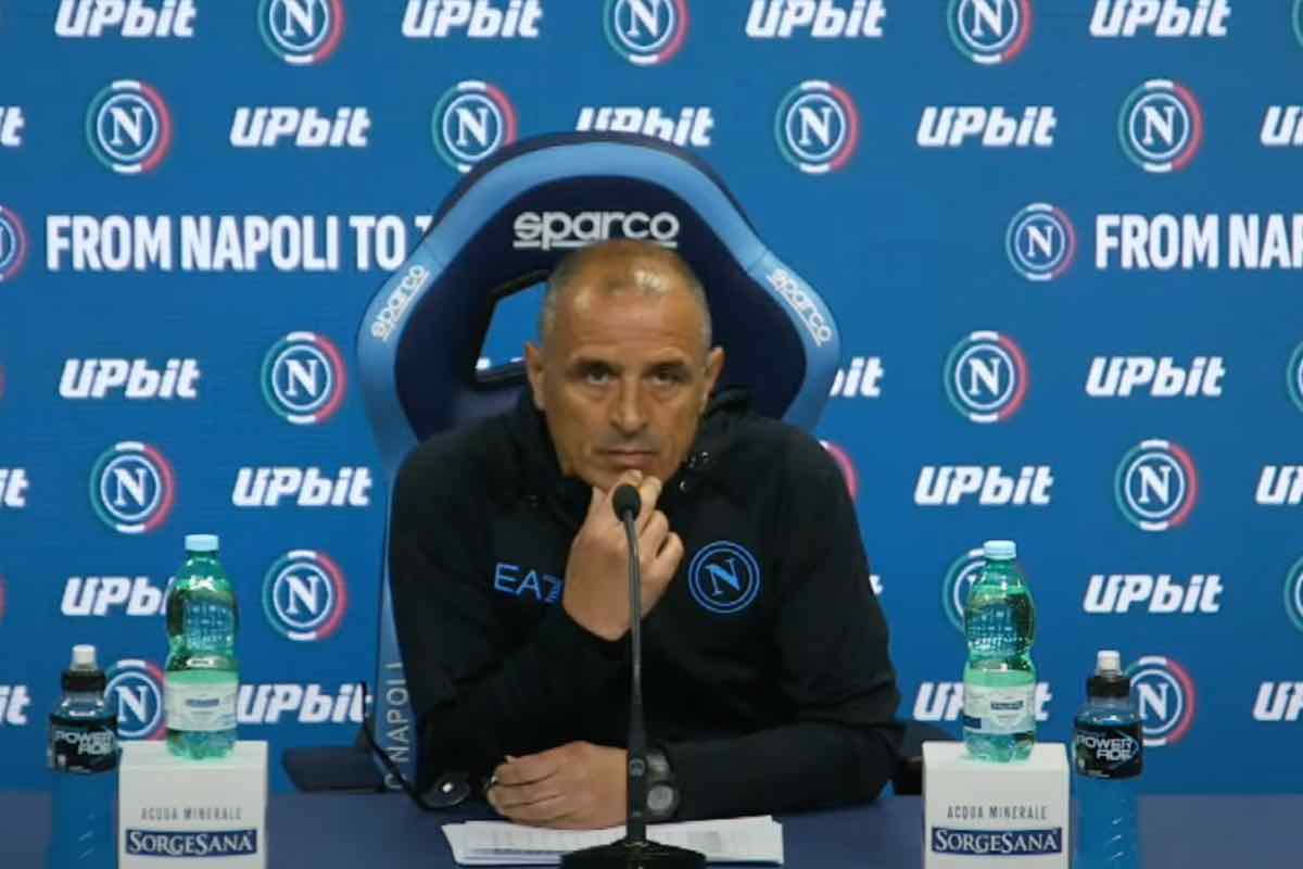 Conferenza stampa Calzona Napoli-Roma