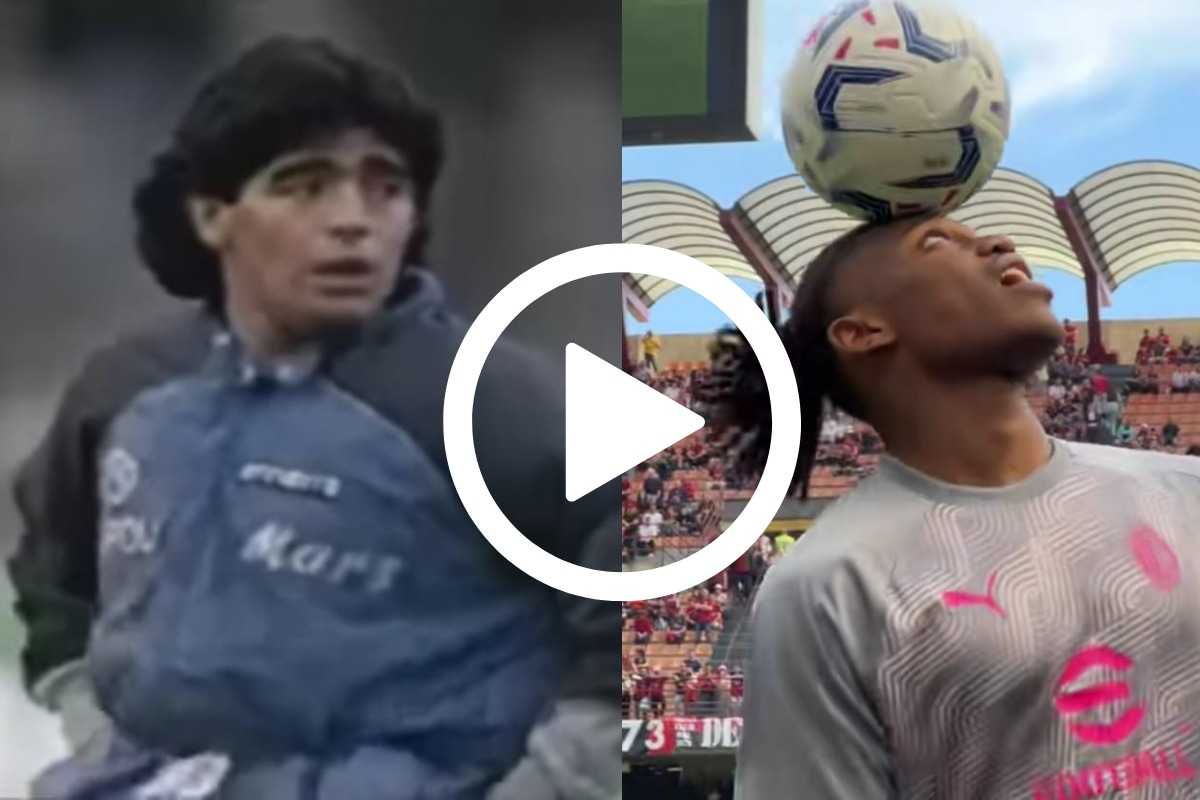 Leao come Maradona:il video fa impazzire i tifosi