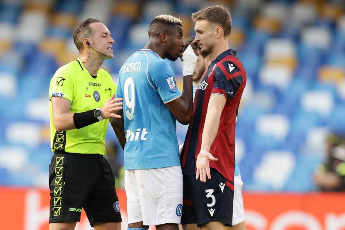 Napoli-Bologna, errore dell'arbitro sul calcio di rigore: il commento di Calvarese
