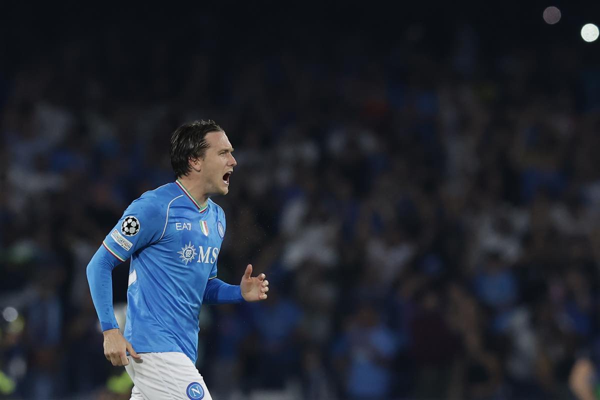 Zielinski saluta il Napoli