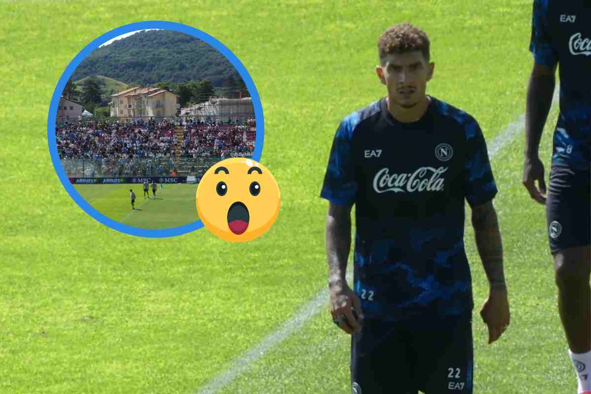 L'accoglienza dei tifosi per Di Lorenzo a Castel di Sangro