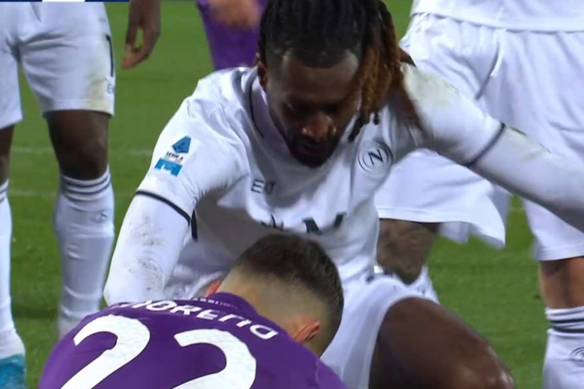 Fiorentina Napoli, il gesto bellissimo di Anguissa