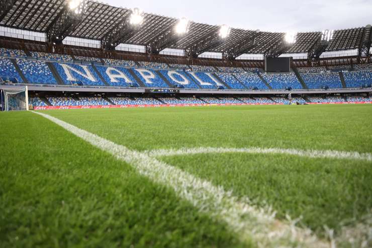 Lo stadio Maradona vuoto 