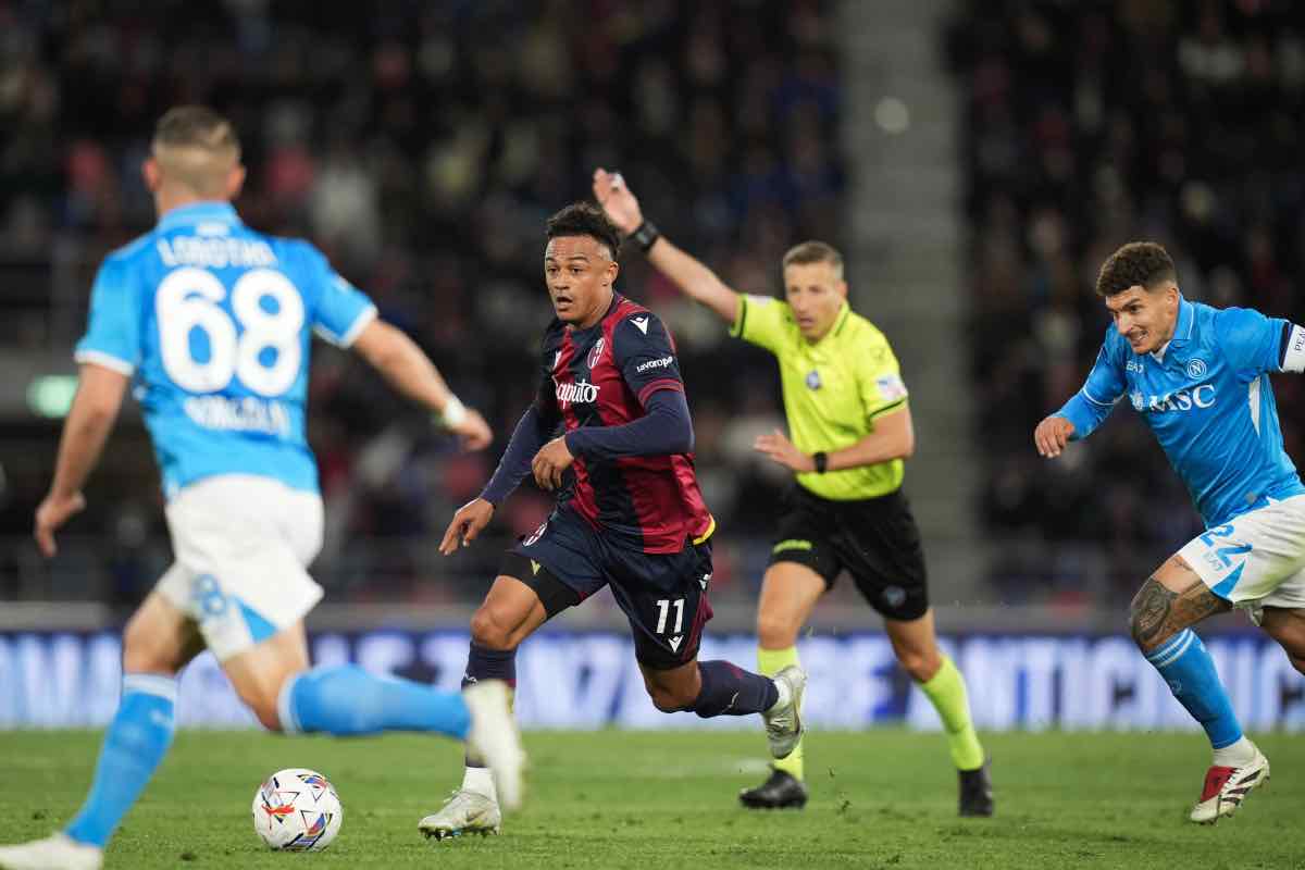 Dan Ndoye contro il Napoli