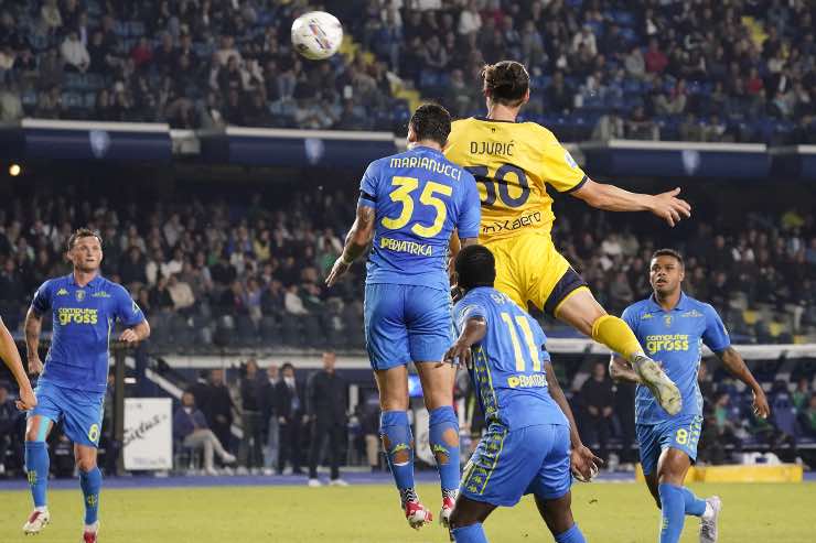 Milan Djuric contro l'Empoli