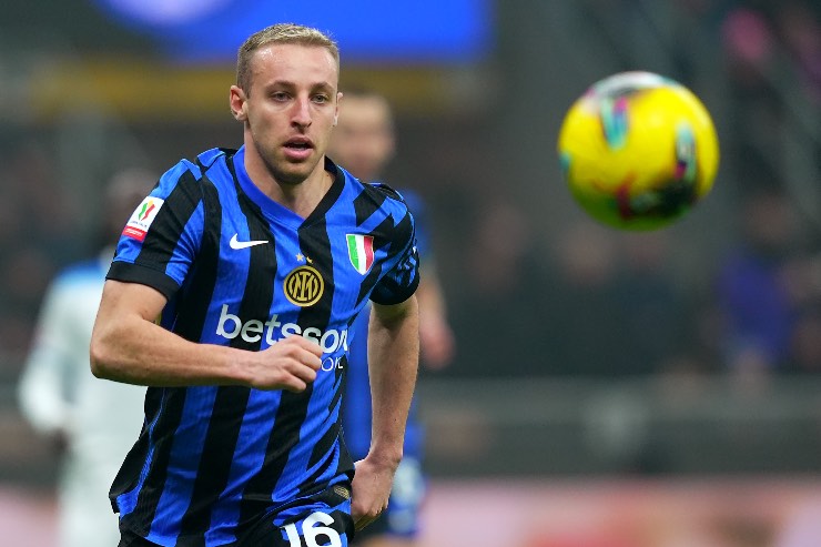 Frattesi in azione con l'Inter