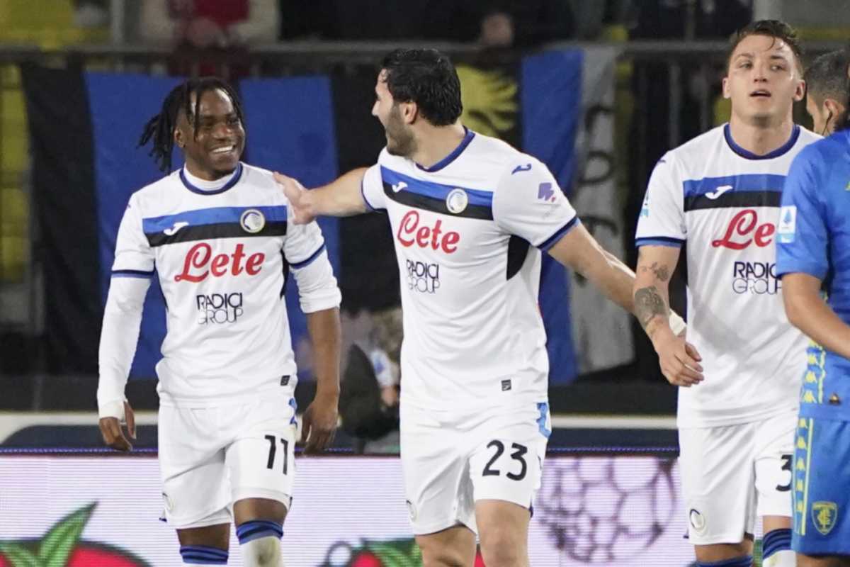 Lookman, Kolasinac e Retegui esultano