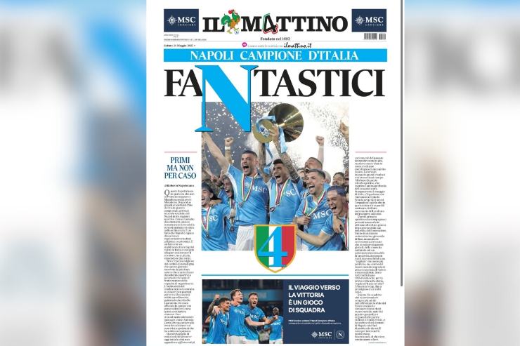 Napoli campione d'Italia: le prime pagine storiche