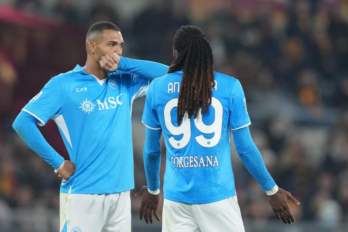 Anguissa parla con Juan Jesus