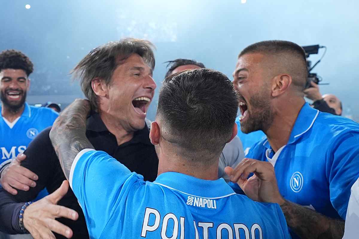 Matteo Politano, Antonio Conte e Leonardo Spinazzola