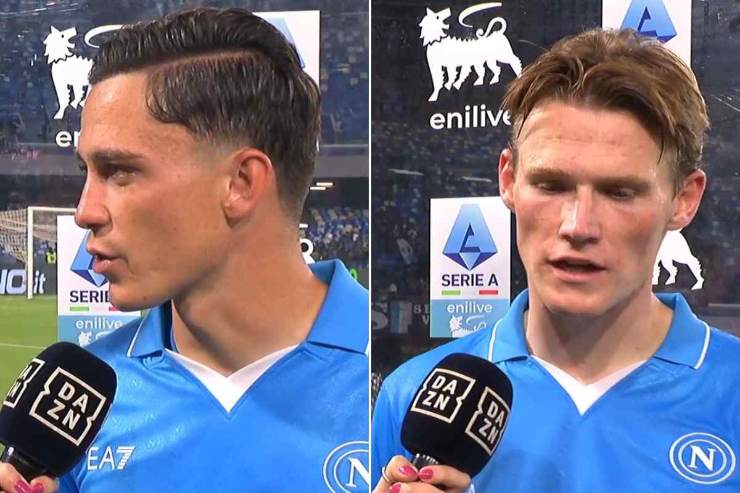 Napoli Genoa 2-2, le parole di Raspadori e McTominay 