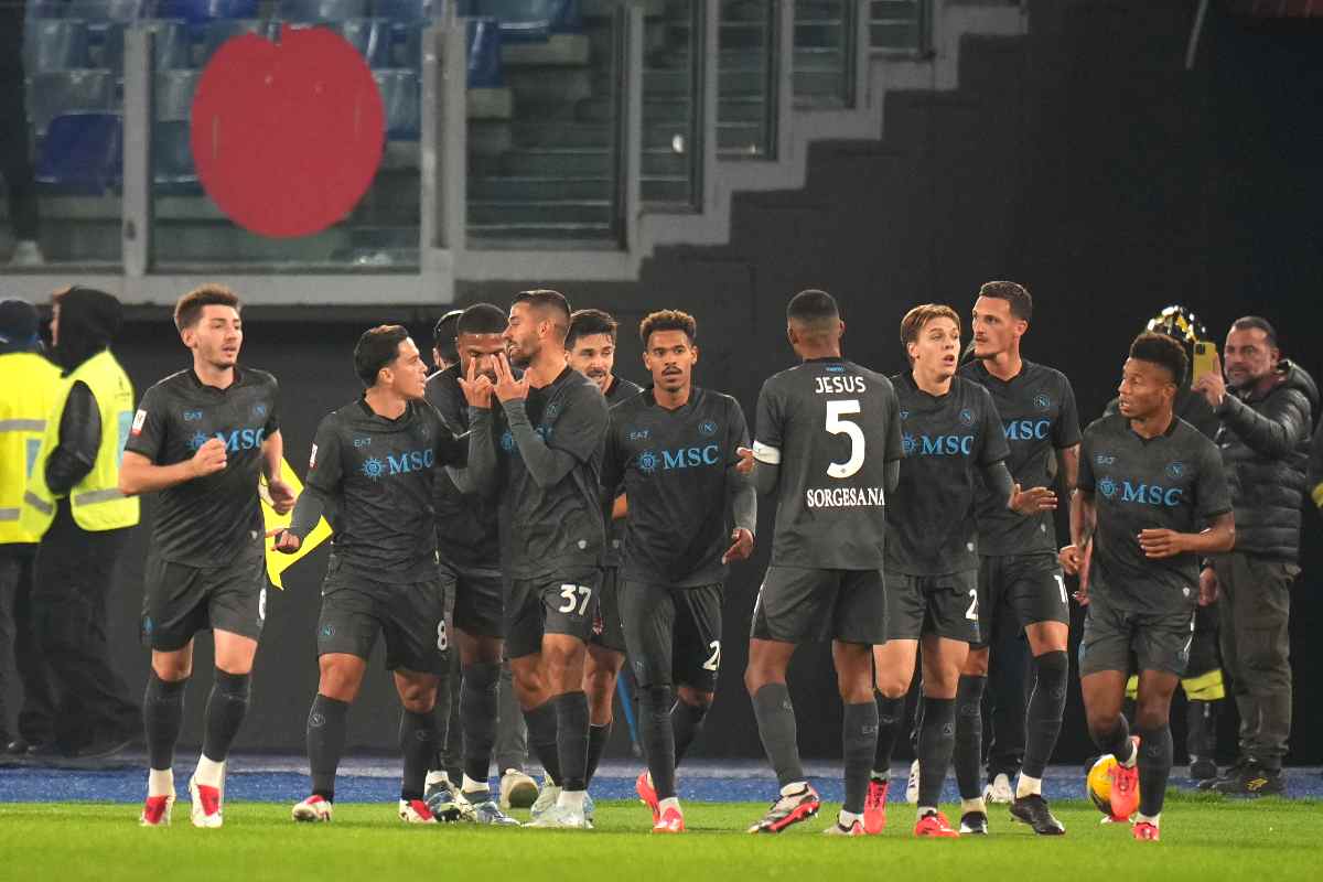 Giocatori del Napoli in campo