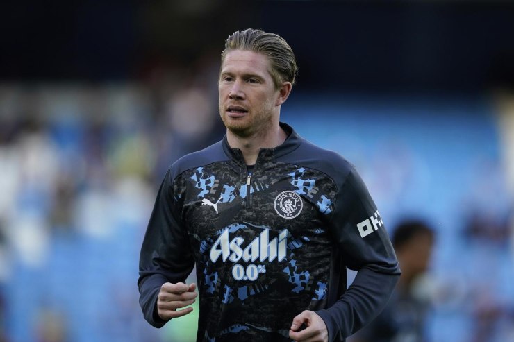 De Bruyne in allenamento