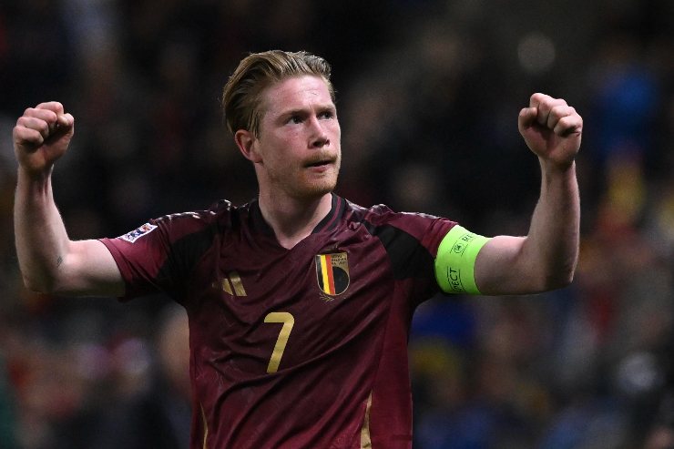 Esultanza di De Bruyne