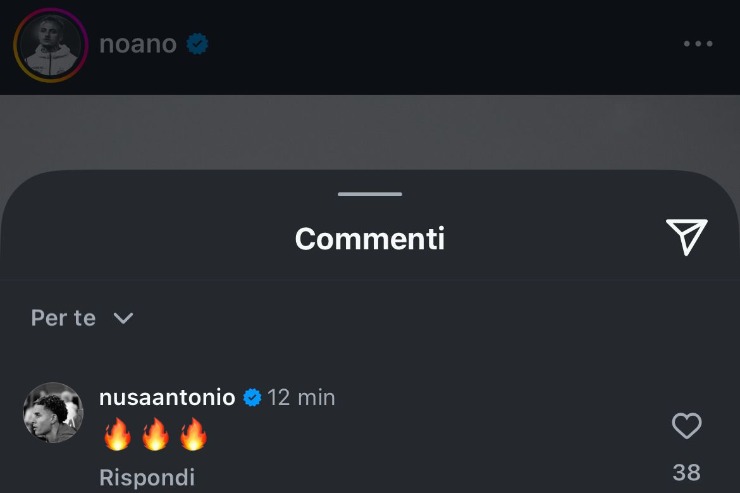 Commento di Nusa sotto al post di Lang