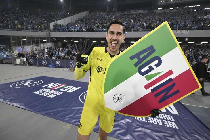 Alex Meret vittoria Scudetto