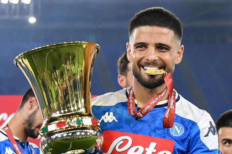 Insigne con la Coppa Italia