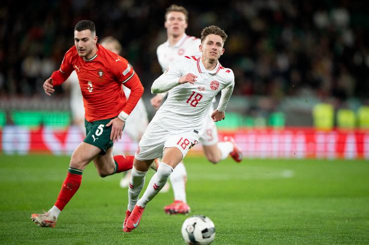 Linnstrom in campo con la maglia della Norvegia