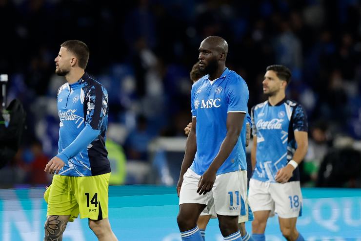 Giocatori del Napoli tristi