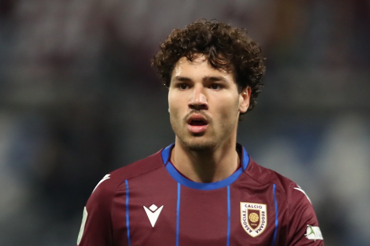 Vergara in campo con la maglia sdella Reggiana