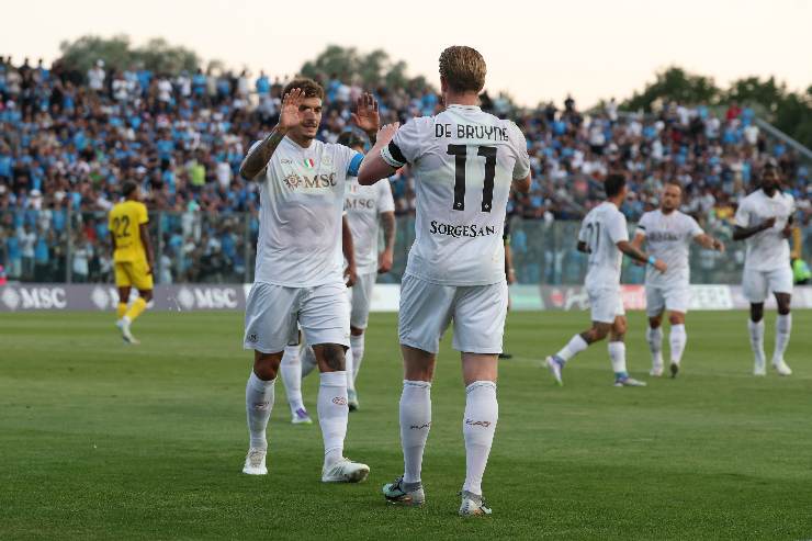 De Bruyne con la maglia del Napoli