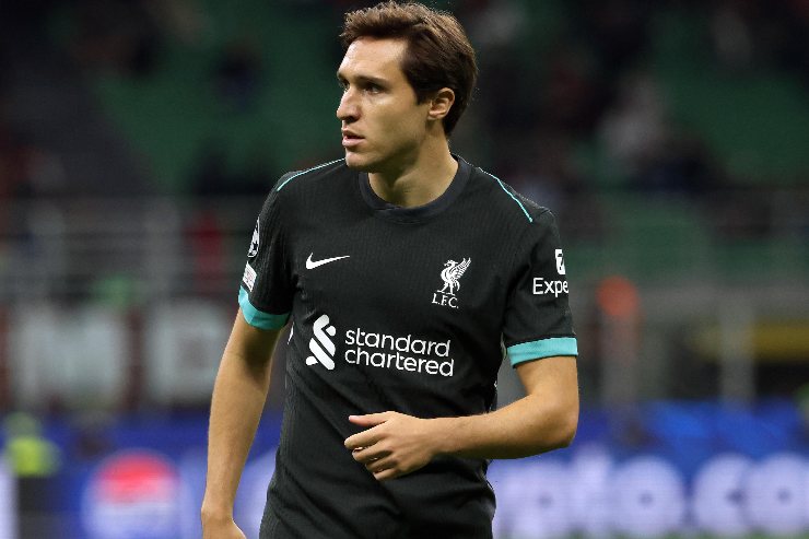 Federico Chiesa con il Liverpool
