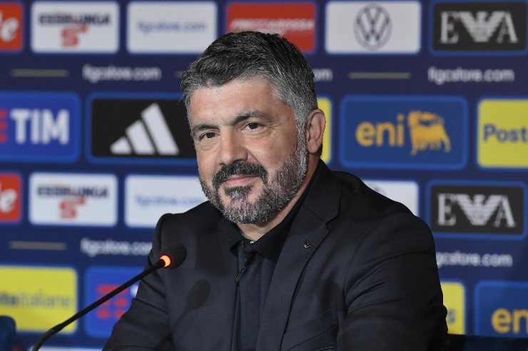 Gennaro Gattuso alla presentazione come CT dell'Italia 
