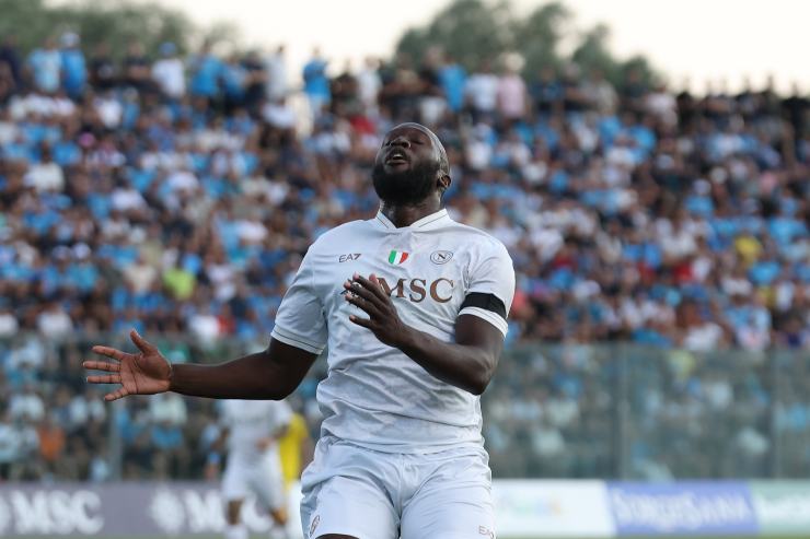 Lukaku disperato in campo