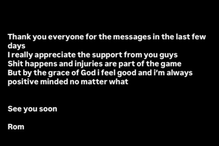 Il messaggio di Lukaku su Instagram