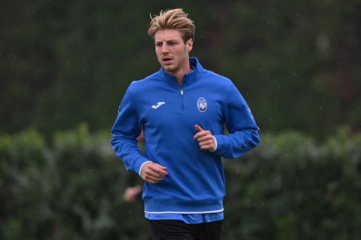 Brescianini in allenamento con l'Atalanta