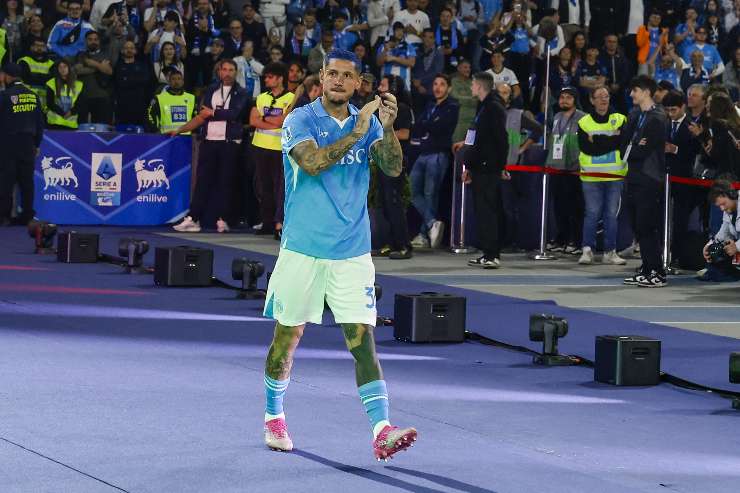 Mazzocchi festeggia lo scudetto con il Napoli