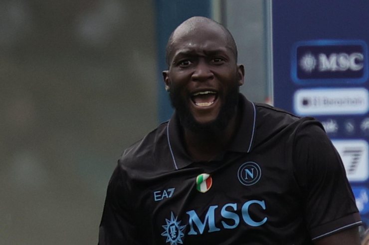 Lukaku in azione con il Napoli