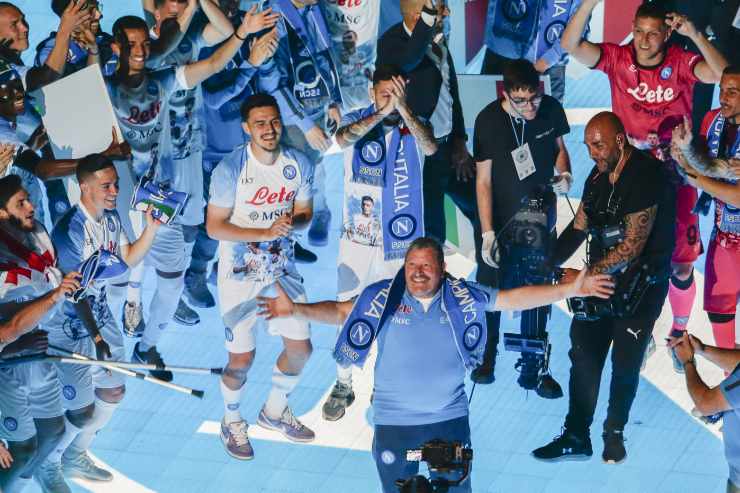 Tommaso Starace alla festa scudetto del 2023