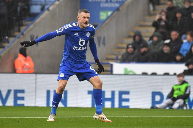 Vardy con il Leicester 