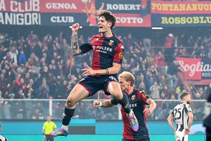 Zanoli esulta con il Genoa