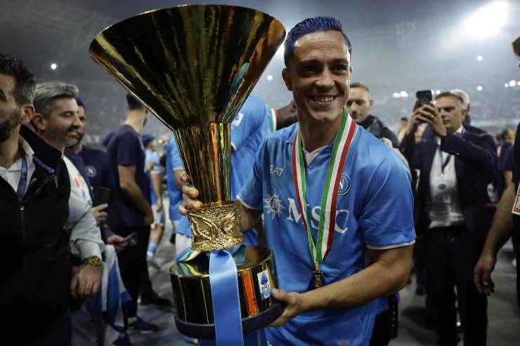 Giacomo Raspadori alla premiazione Scudetto