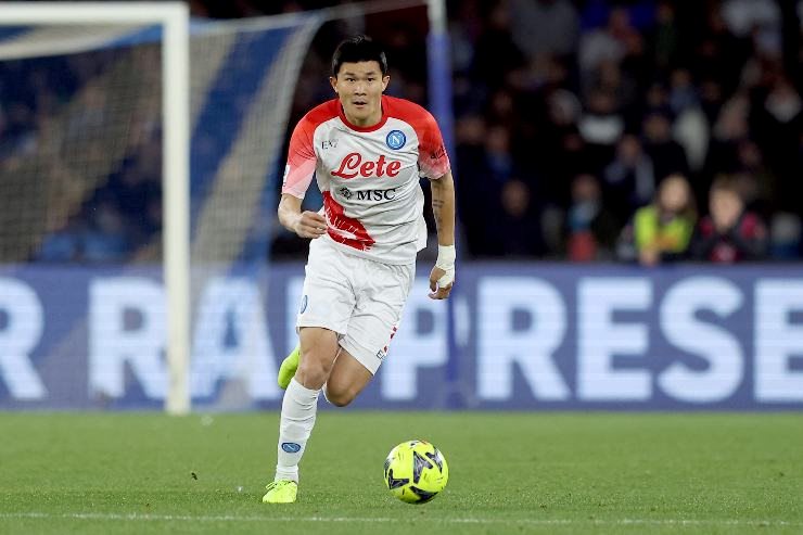 Kim in partita con la maglia del Napoli