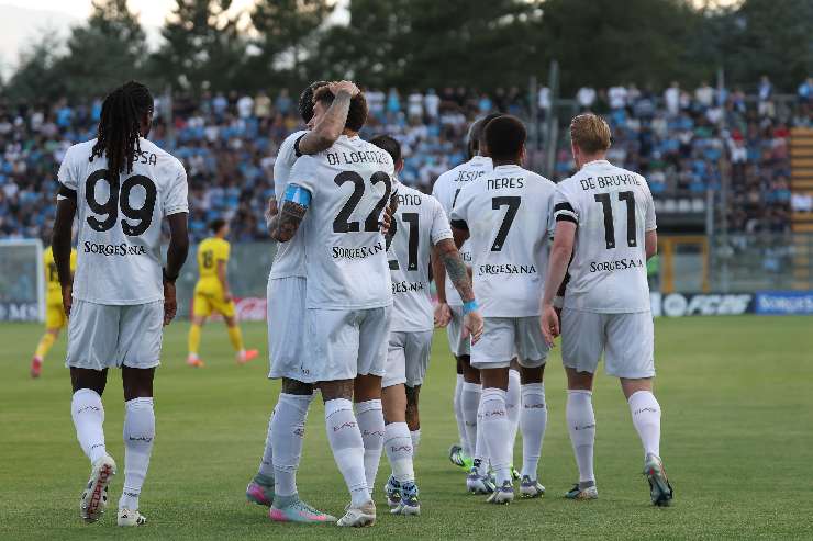 Giocatori del Napoli in campo