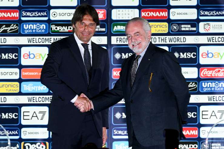 Conte e De Laurentiis in conferenza stampa