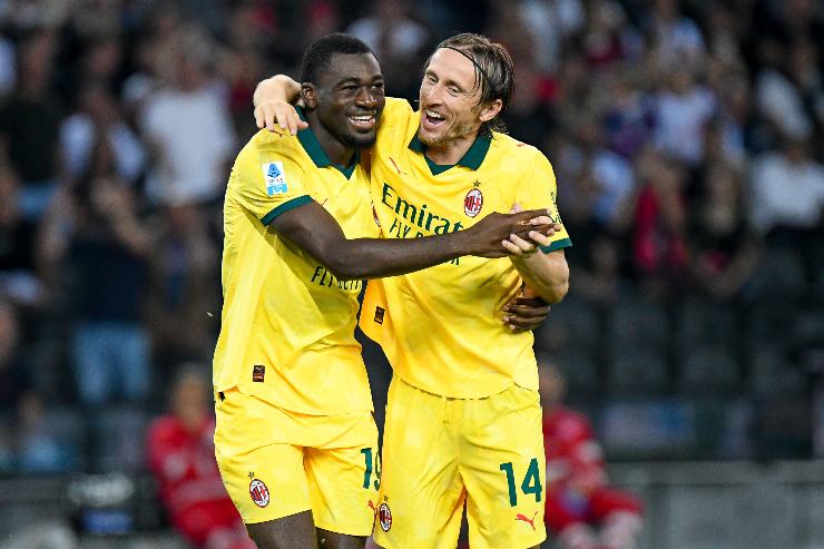 Fofana e Modric esultano