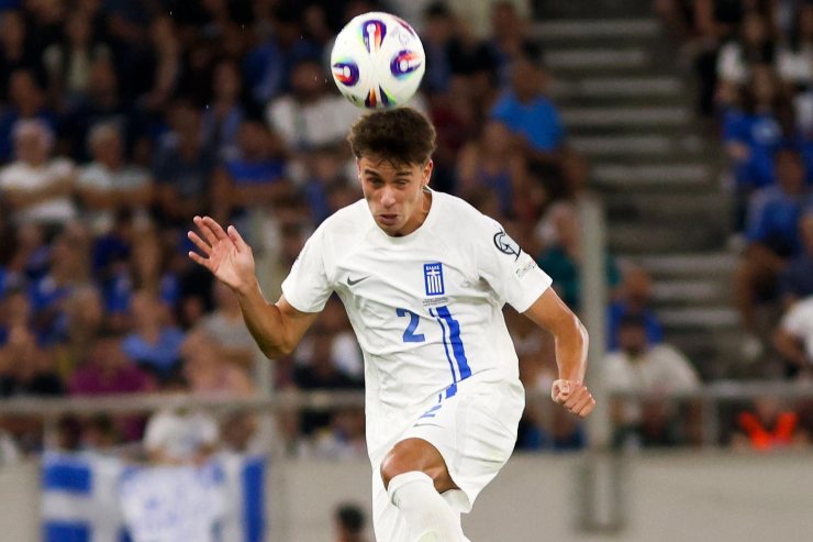 Vagiannidīs in azione con la maglia della Grecia